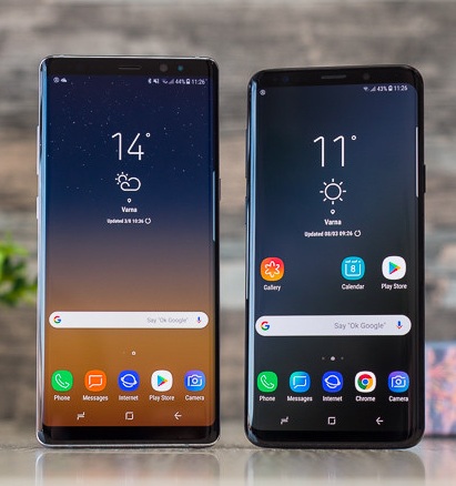 Samsung Galaxy S9 vs Galaxy Note 8 TI